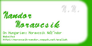 nandor moravcsik business card